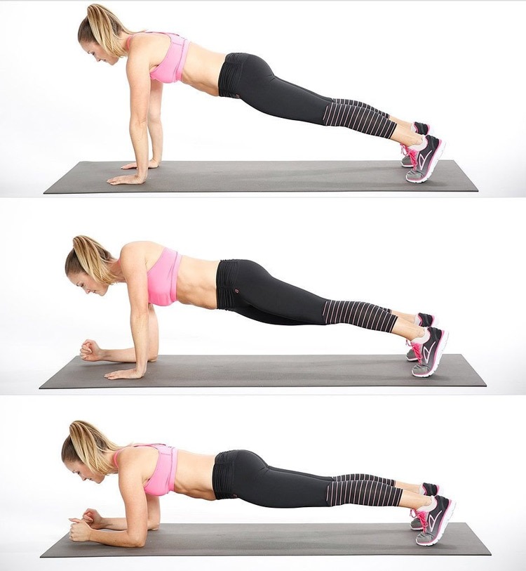  Plank là một trong những bài tập có tác dụng chống gù lưng tại nhà an toàn, hiệu quả cao