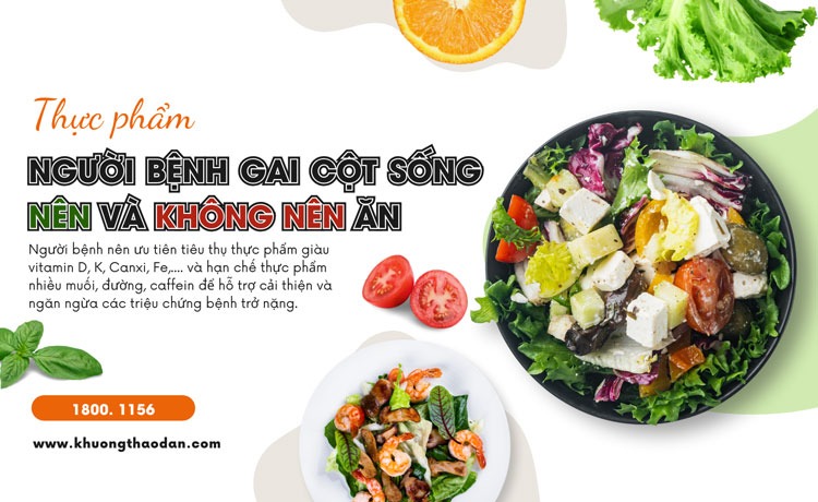  Tìm hiểu chế độ ăn lý tưởng dành riêng cho người bị gai cột sống